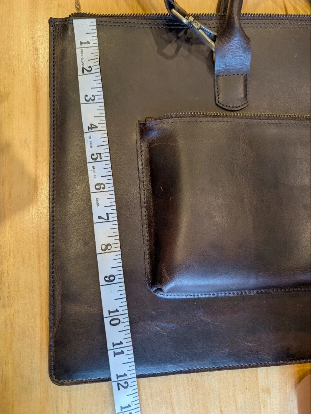 Men's Brown Leather Laptop Sleeve